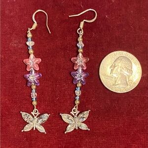 SHOJ Crystal Butterfly Earrings